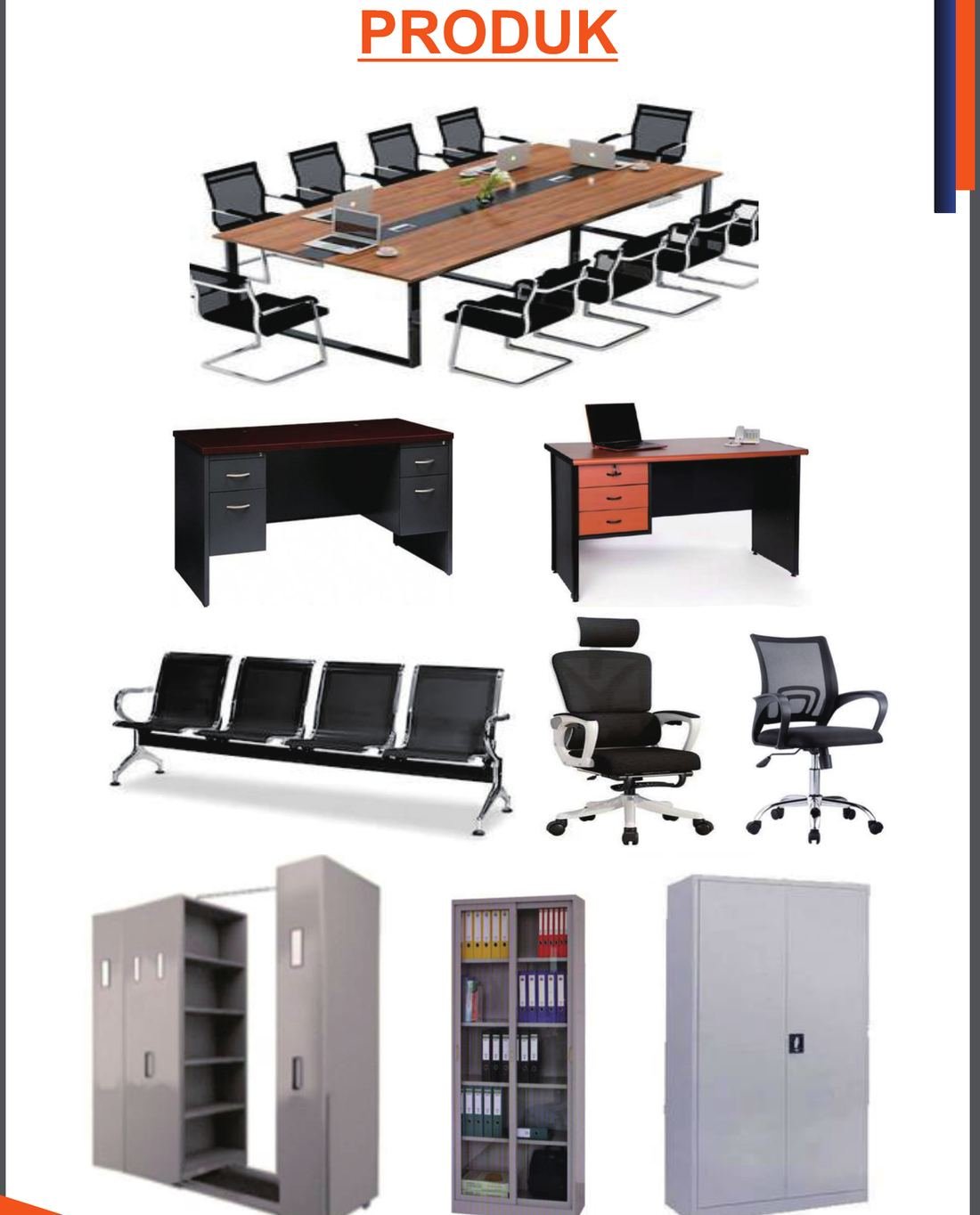 Produk furniture kantor PT Kencana Lintas Global